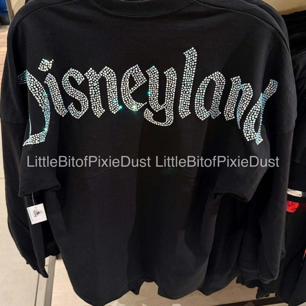 Disney Parks Disneyland Rhinestone Black Spirit Jersey